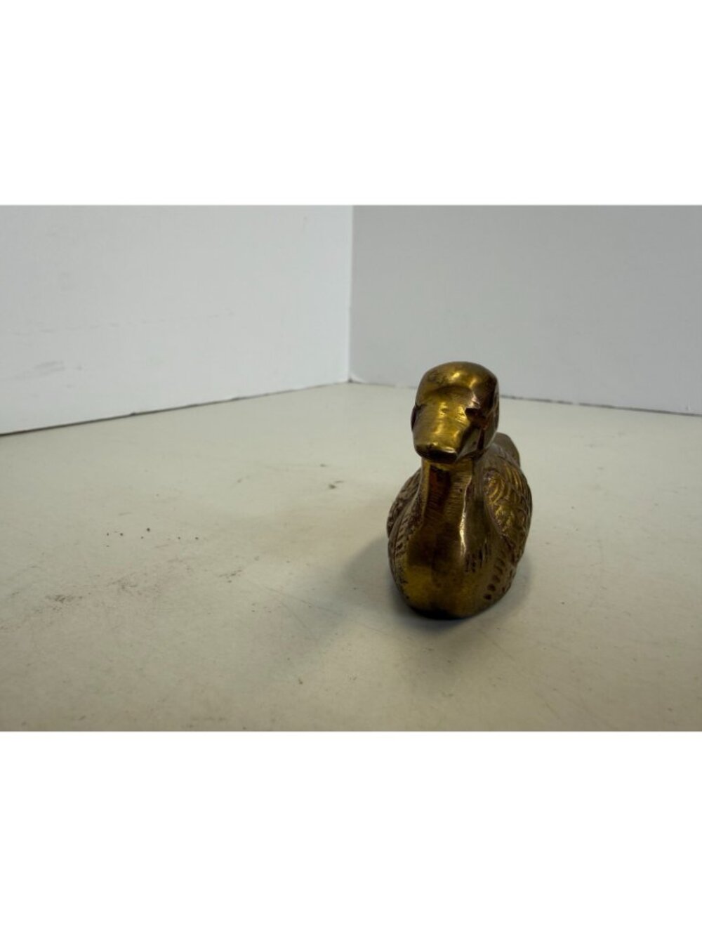 Brass Duck Paperweight 3 1/2" Statue Art Display - Picture 4 of 9